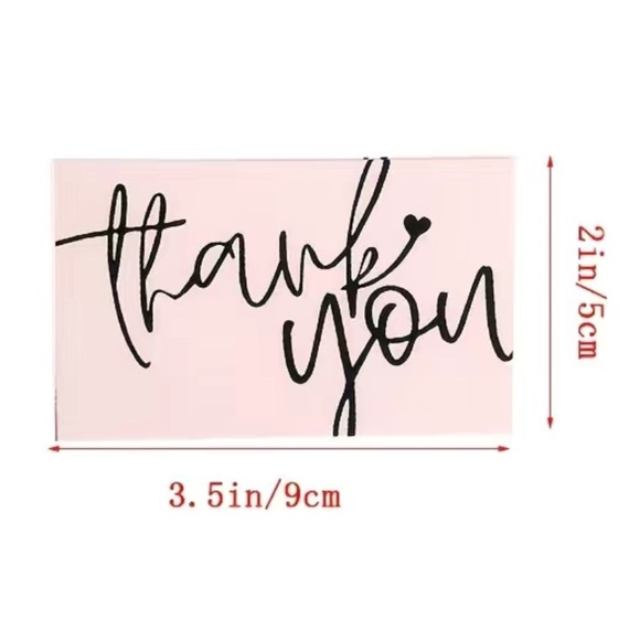 Thank You Cards 25 pcs Pink - Picture 7 of 7